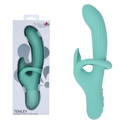 Maia TENLEY Mint USB Rechargeable Gyrating Rabbit Vibrator - Rabbit Vibrators