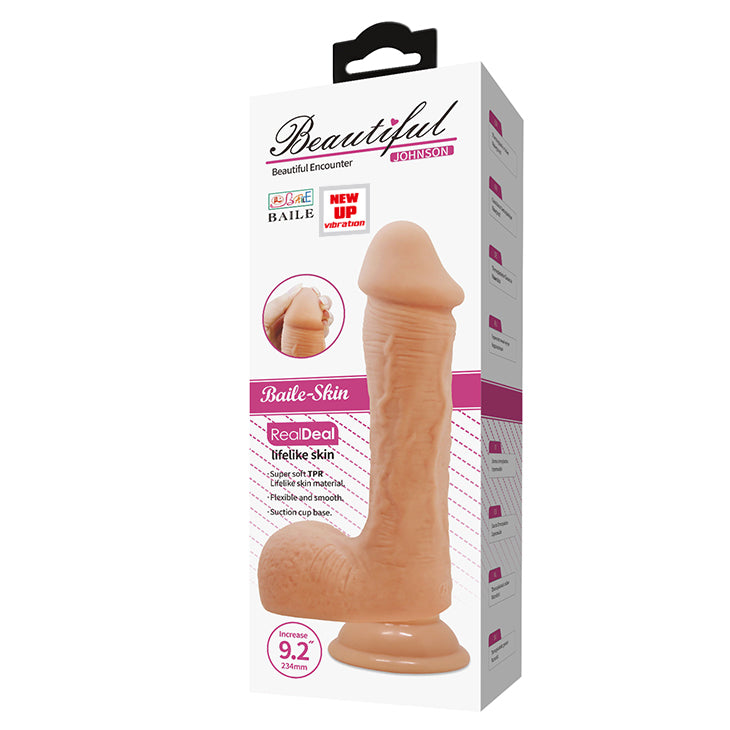 Baile Johnson 9.2 Inches Vibrating Dildo With Suction Base - Vibrating Dildos