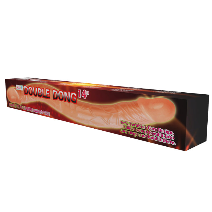 Baile Bendable Realistic TPR Double Dong 14 Inches - Double Ender