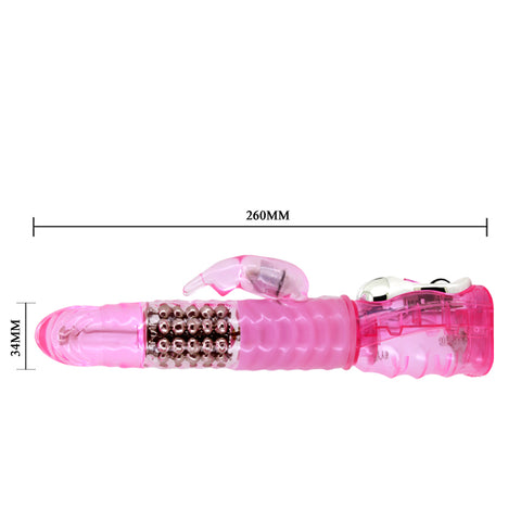 Ribbed Shaft and Realistic Head Rabbit Vibrator by Baile - Rabbit Vibrators