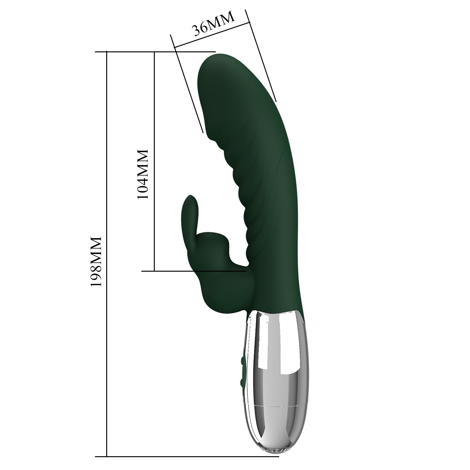 Baile Naughty Bunny Rechargeable Silicone Rabbit Vibrator - Rabbit Vibrators