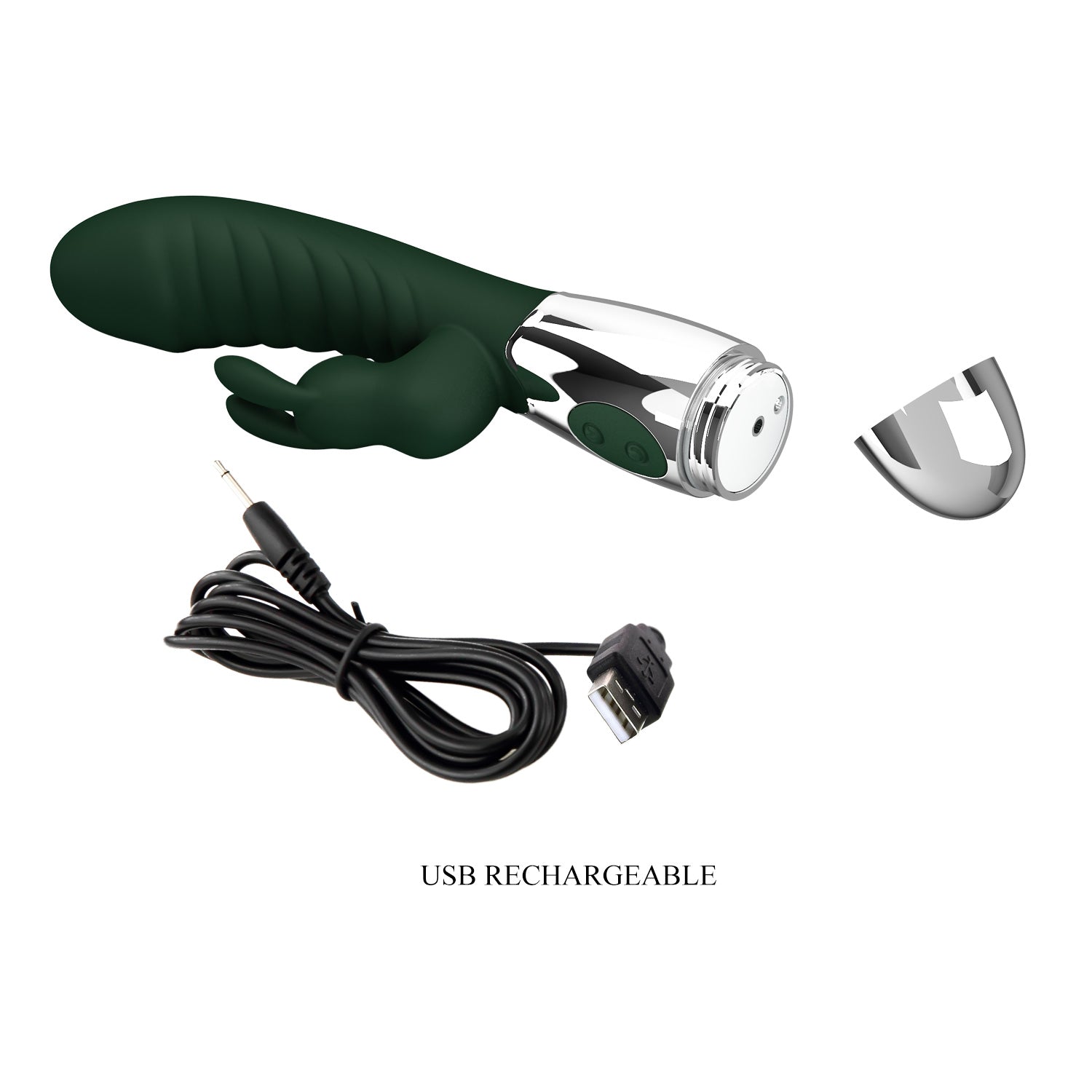 Baile Naughty Bunny Rechargeable Silicone Rabbit Vibrator - Rabbit Vibrators