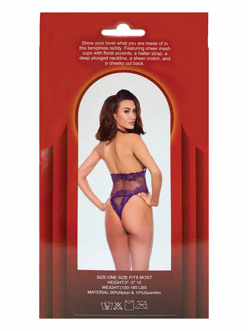 Temptress Sheer Lace and Mesh Teddy by Popsi Lingerie - Teddies and Bodysuits