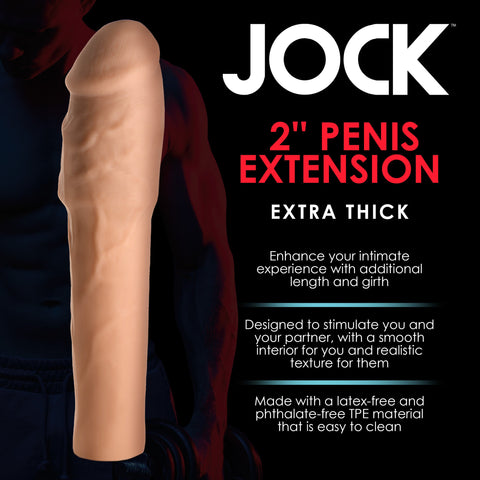 JOCK Extra Thick Penis Extension Sleeve by Curve Toys - Penis Sleeves and Extenders