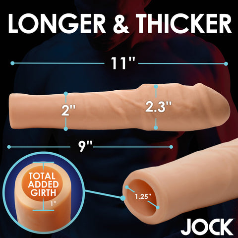 JOCK Extra Thick Penis Extension Sleeve by Curve Toys - Penis Sleeves and Extenders