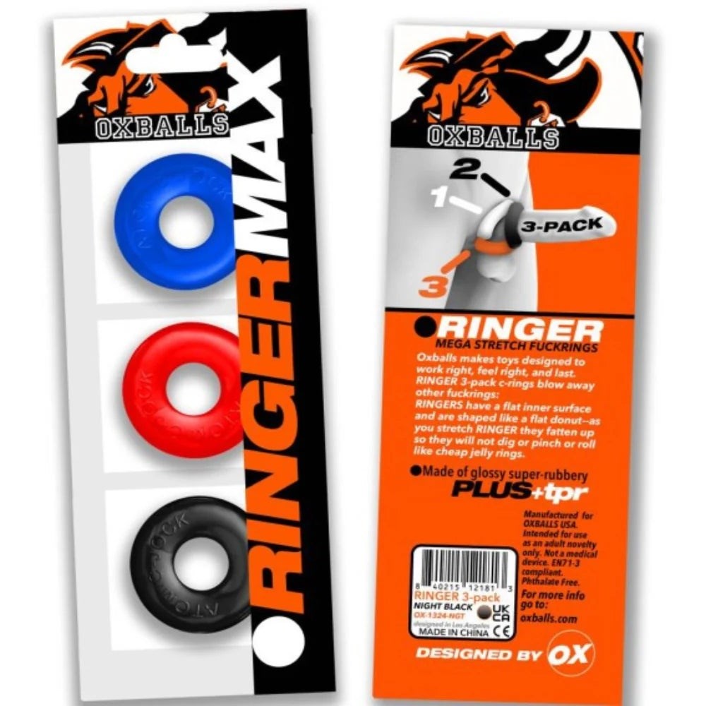 Ringer Max Thick, Durable Cockring Trio by Oxballs - Cock Rings