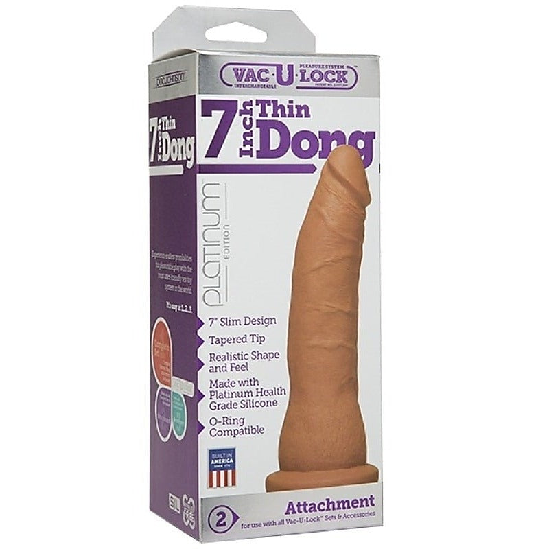 Vac-U-Lock Platinum Edition 7 Inch Thin Dong - Strap On Sextoys