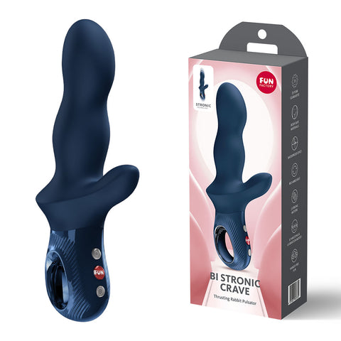 BI STRONIC CRAVE Nightblue USB-C Vibrator by Fun Factory - Rabbit Vibrators