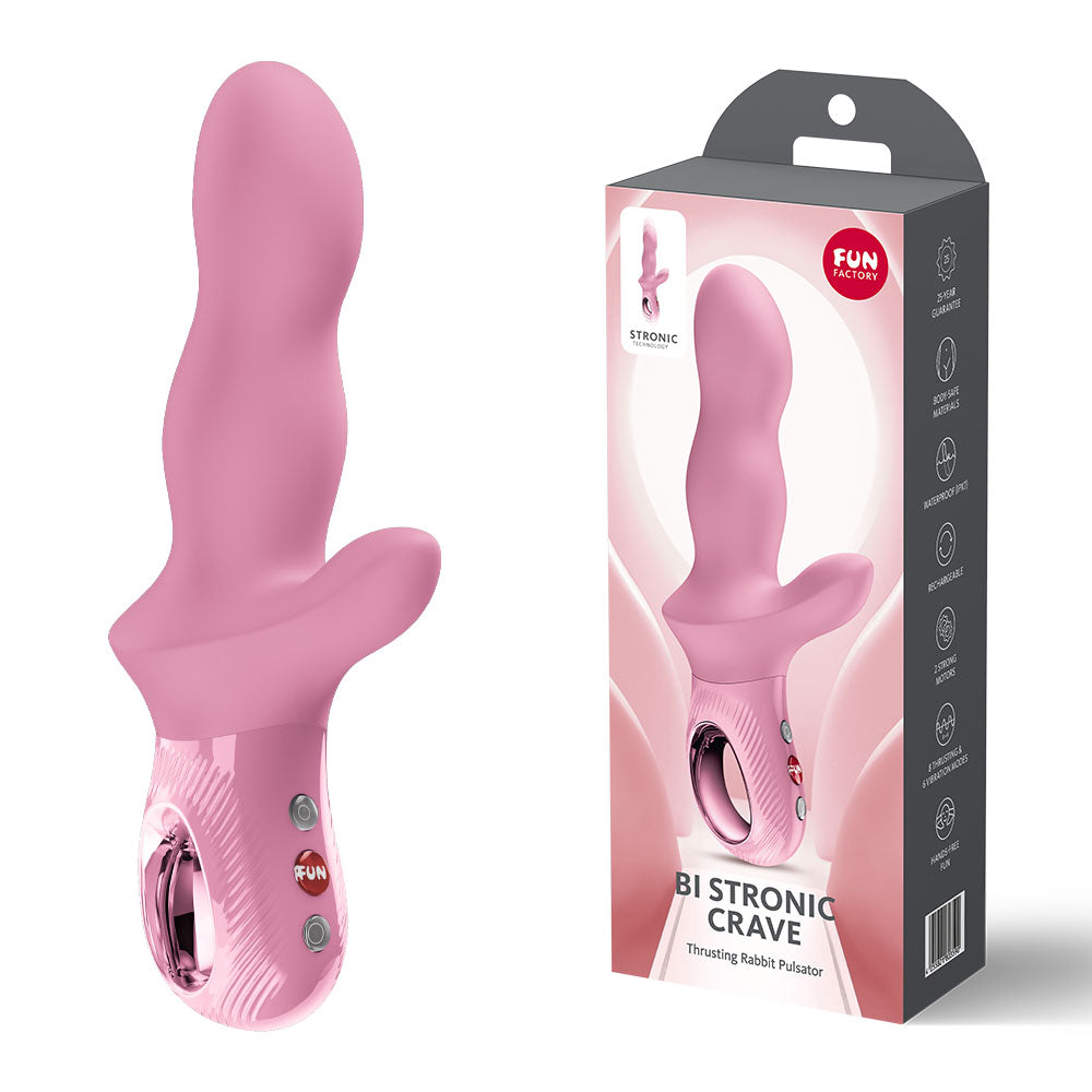 Fun Factory BI STRONIC CRAVE Thrusting Rabbit Massager - Rabbit Vibrators