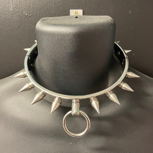 Hell's Couture - Surgical Steel Spiked BDSM Collar