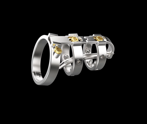 Mechanical Stainless Steel Chastity Cage by BDStyle - Male Chastity