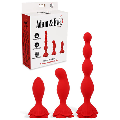 BOOTY BOUQUET Anal Training Kit Set of 3 Sizes - Butt Plugs