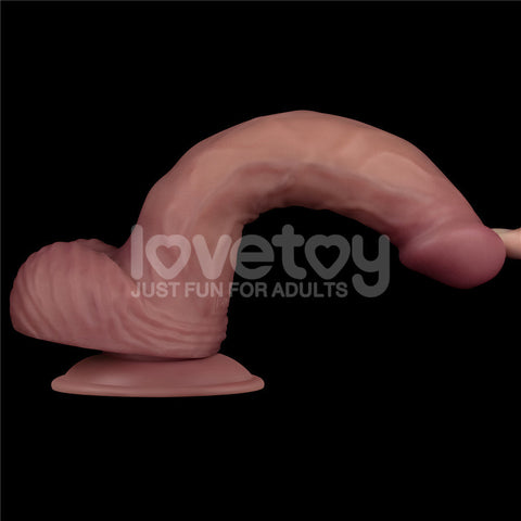 Dual Density Power Cock USB Rechargeable Vibrating Dildo - Vibrating Dildos