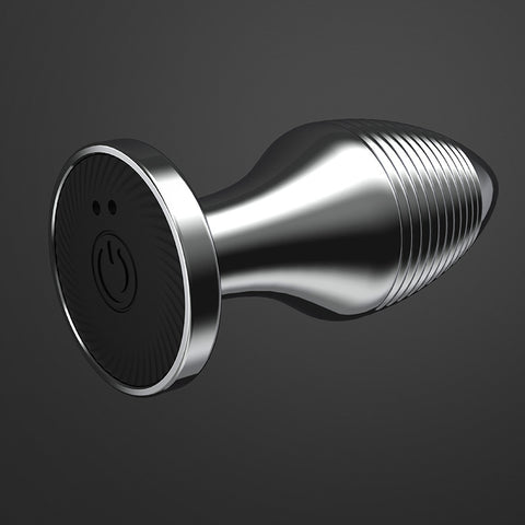 Rechargable Remote Controlled Vibrating Steel Butt Plug - Butt Plugs