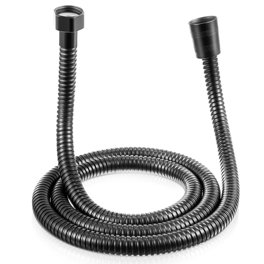 BDStyle Stainless Steel Kink Free Shower Hose Black - Enemas and Douches