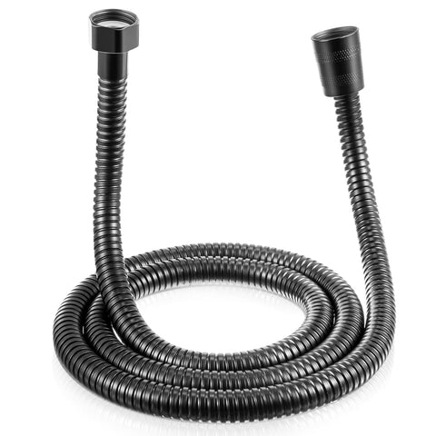 Stainless Steel Kink Free Shower Hose Enema Black - Enemas and Douches