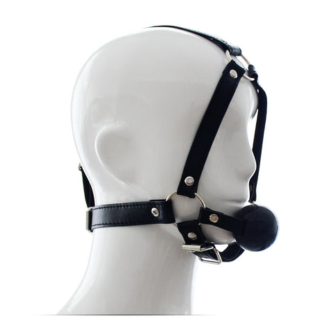 Ball Gag Head Harness Bondage Gag by BDStyle - Bondage Gags and Bits
