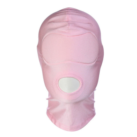 Spandex Open Mouth Hood With Padded Blindfold by BDStyle - Bondage Hoods