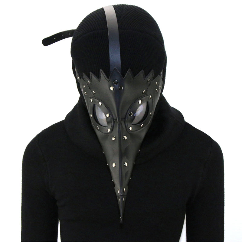 BDStyle Black Plague Doctor Mask Gothic Long Nose Bird Beak - Masks And Blindfolds