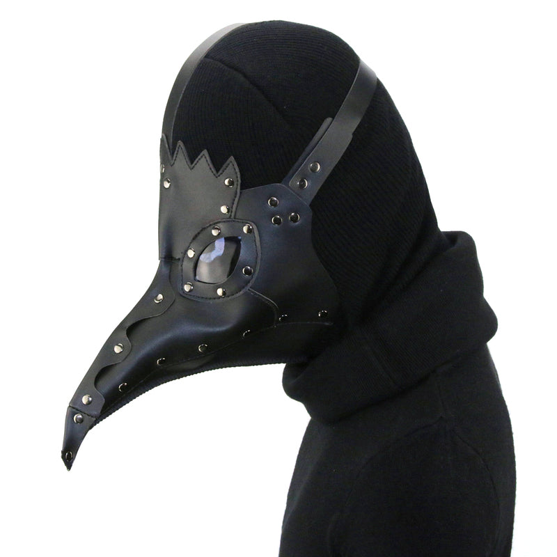BDStyle Black Plague Doctor Mask Gothic Long Nose Bird Beak - Masks And Blindfolds