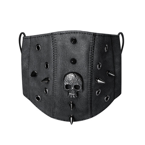 Steampunk Skull Rivets Adjustable Mask by BDStyle - Masks And Blindfolds