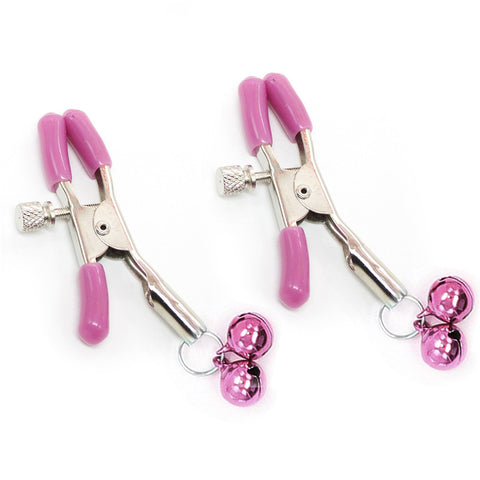 Adjustable Nipple Clamps With Bell by BDStyle - Nipple and Clit Clamps