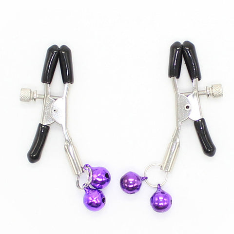 Adjustable Nipple Clamps With Bell by BDStyle - Nipple and Clit Clamps