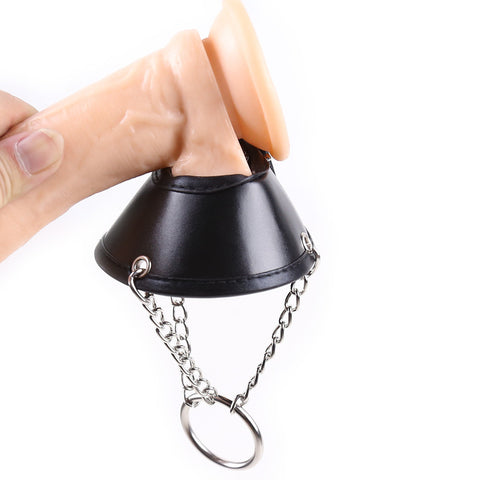 Leather Parachute Ball Stretcher by BDStyle - Ball and Cock Toys