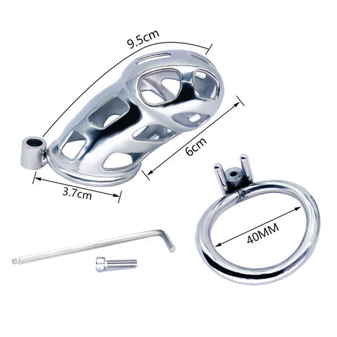 Cobra Metal Chastity Cage Device by BDStyle - Male Chastity