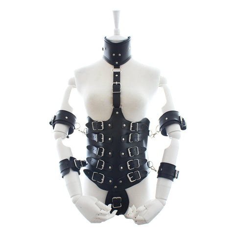 Ultimate Lockdown Leather Cincher Bondage Restraints - Cuffs And Restraints