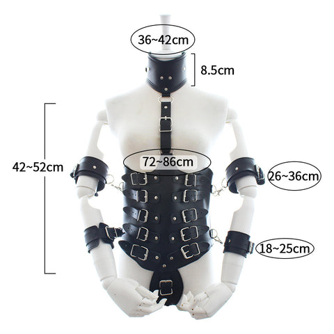 Ultimate Lockdown Leather Cincher Bondage Restraints - Cuffs And Restraints