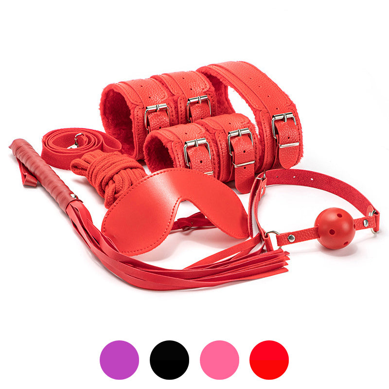 Plush SM 7 Pieces Bondage Kit By BDStyle - Bondage Kits