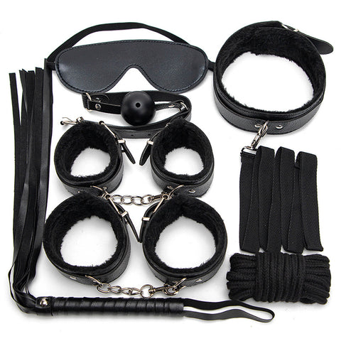 Plush SM 7 Pieces Bondage Kit By BDStyle - Bondage Kits