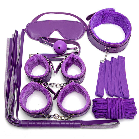 Plush SM 7 Pieces Bondage Kit By BDStyle - Bondage Kits