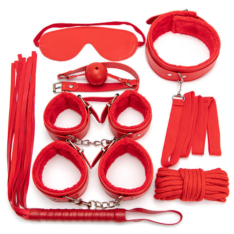 Plush SM 7 Pieces Bondage Kit By BDStyle - Bondage Kits