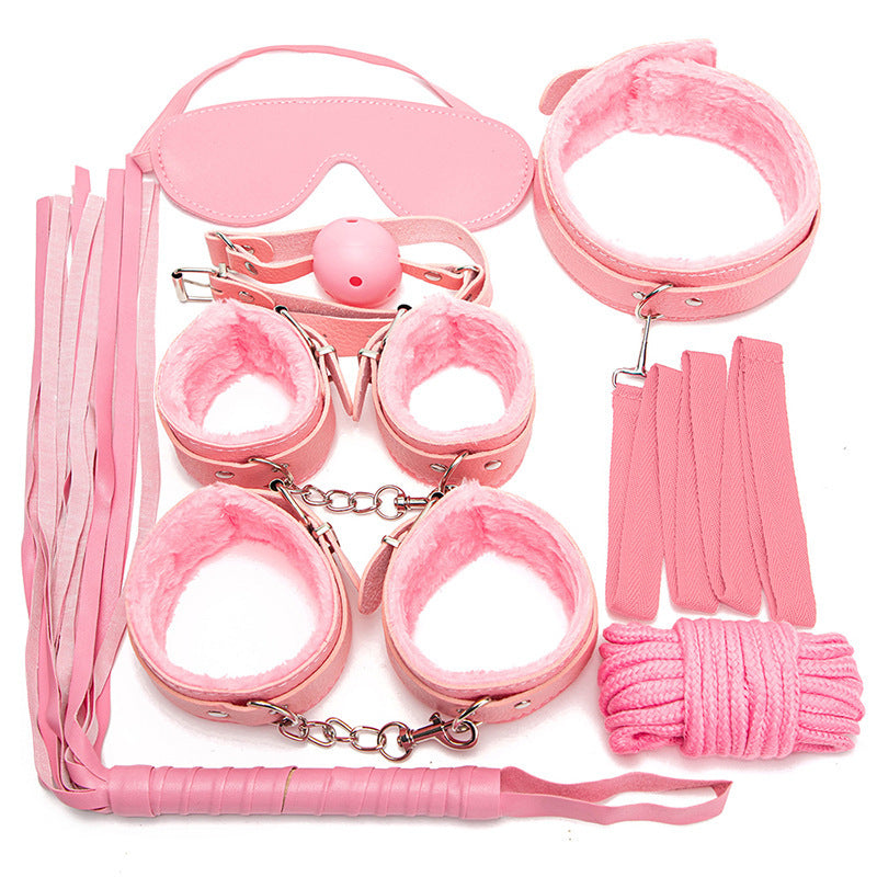 Plush SM 7 Pieces Bondage Kit By BDStyle - Bondage Kits