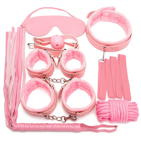 Plush SM 7 Pieces Bondage Kit By BDStyle - Bondage Kits