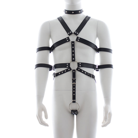 BDStyle Fetish Full Body Harness With Double Cuffs