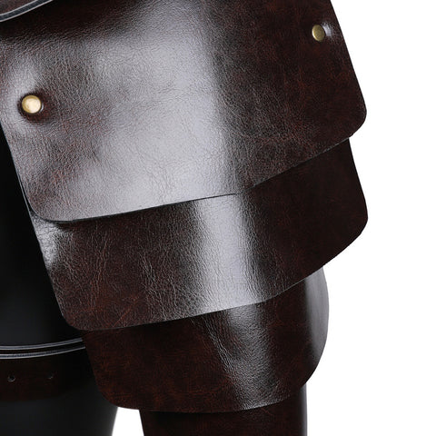 Brown PU Leather Vintage Armor Bondage Restraints - Cuffs And Restraints