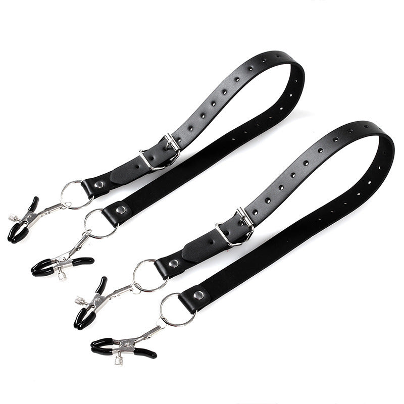 BDStyle Faux Leather Labia Clamp Belt - Pussy And Clit Toys