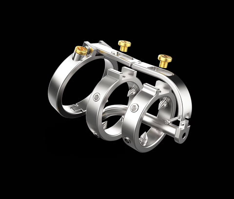 Mechanical Stainless Steel Chastity Cage by BDStyle - Male Chastity