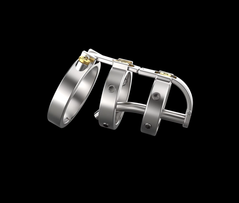 Mechanical Stainless Steel Chastity Cage by BDStyle - Male Chastity