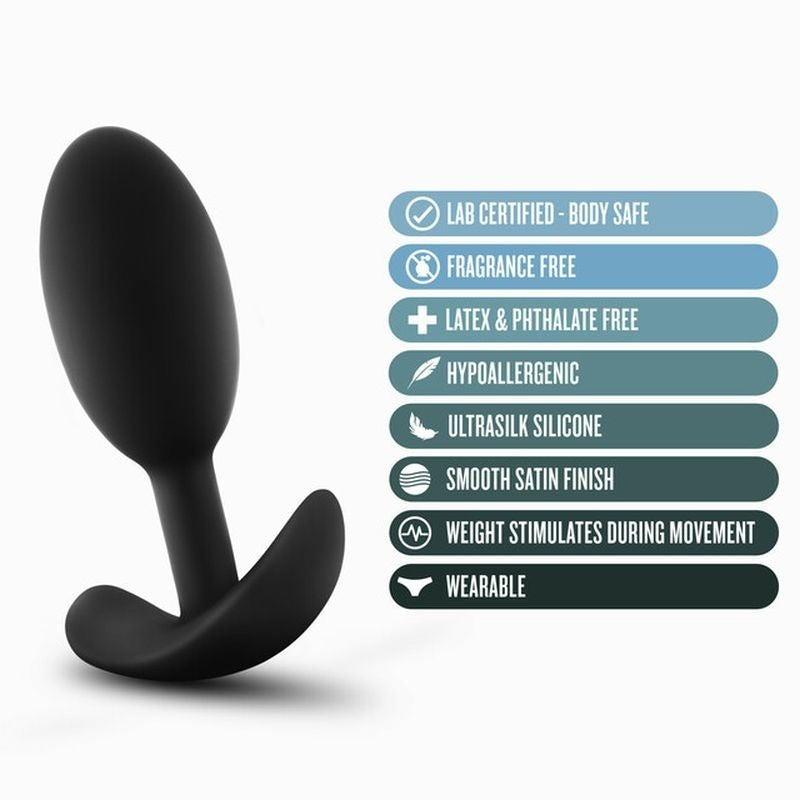 Anal Adventures Platinum Silicone Vibra Plug - Butt Plugs