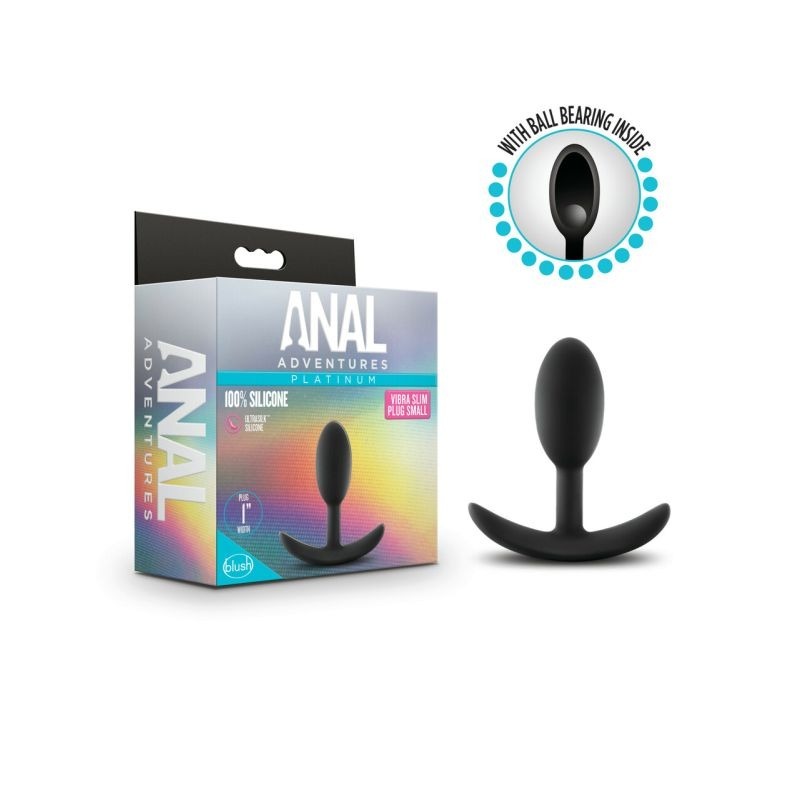 Anal Adventures Platinum Silicone Vibra Plug - Butt Plugs