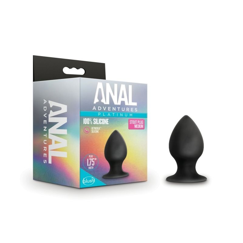 Anal Adventures Platinum Silicone Anal Stout Plug - Butt Plugs