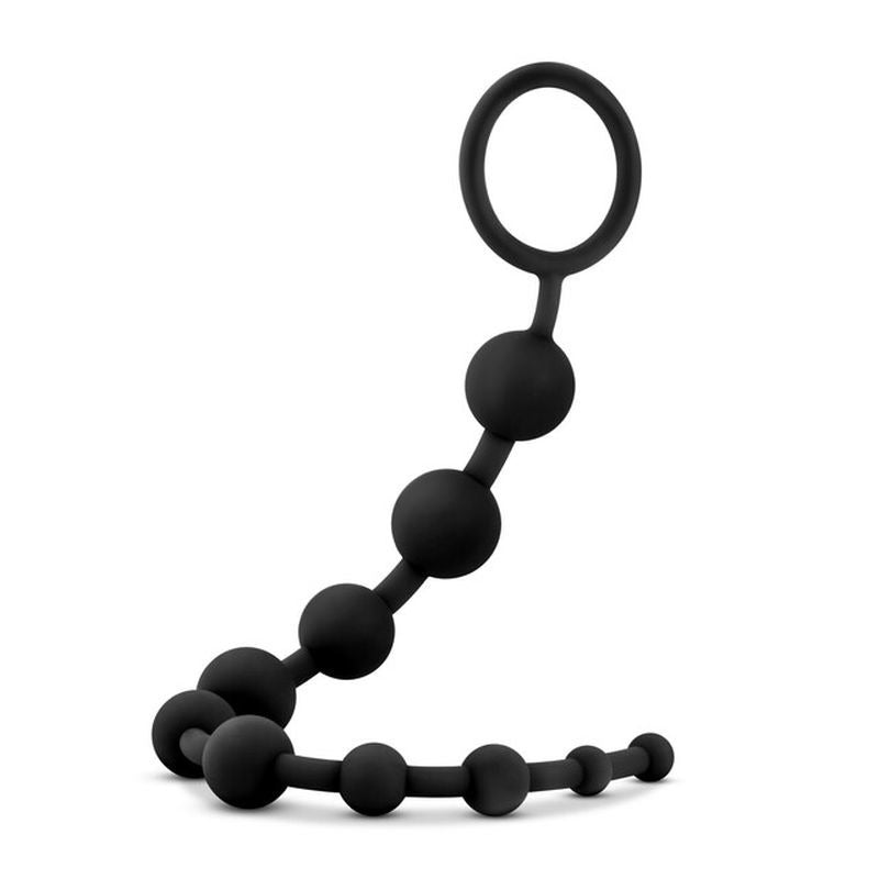 Anal Adventures Platinum Silicone 10 Anal Beads - Anal Beads and Balls
