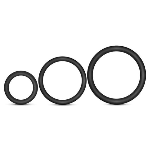 Performance Silicone Cock Ring Set by Blush Novelties - Cock Ring Sets