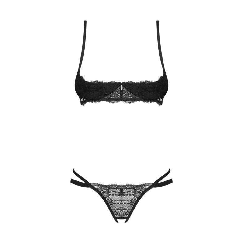 Nutris Crotchless Bra Panty Set by Obsessive Lingerie - Bras and Bra Sets