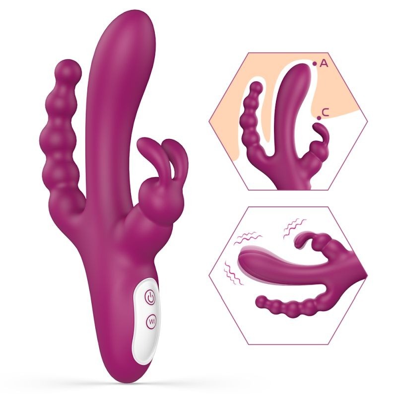 Joker Triple Ecstasy Vibrator by S-Hande - Rabbit Vibrators