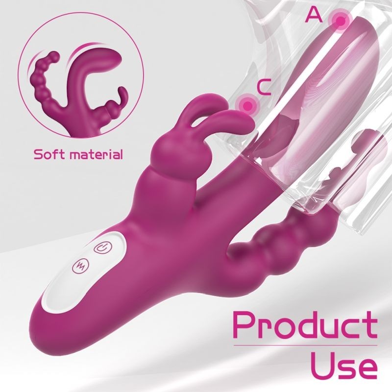 Joker Triple Ecstasy Vibrator by S-Hande - Rabbit Vibrators
